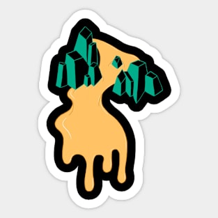 Teal Cliffs Sticker